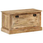 Banc à chaussures en bois de manguier massif naturel de taille moyenne
