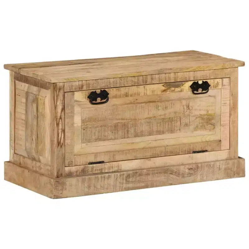 Shoe Storage Bench Natural Wood Solid Mango Wood Medium