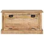 Banc à chaussures en bois de manguier massif naturel de taille moyenne