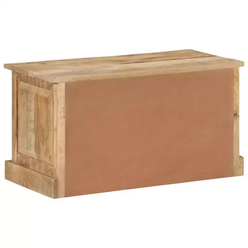 Shoe Storage Bench Natural Wood Solid Mango Wood Medium
