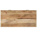Banc à chaussures en bois de manguier massif naturel de taille moyenne