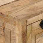 Banc à chaussures en bois de manguier massif naturel de taille moyenne