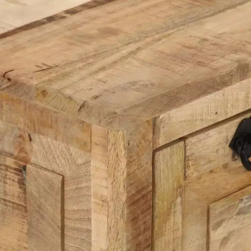 Shoe Storage Bench Natural Wood Solid Mango Wood Medium