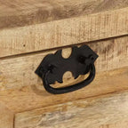 Banc à chaussures en bois de manguier massif naturel de taille moyenne