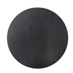 Table d'appoint/table basse ronde avec plateau en manguier massif noir mat de 20 pouces et pieds incurvés.