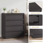 Commode 3/4 tiroirs pour chambre à coucher, table de chevet 3 tiroirs avec grand rangement, petite table d'appoint moderne pour entrée avec tiroirs de rangement