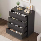 Commode 3/4 tiroirs pour chambre à coucher, table de chevet 3 tiroirs avec grand rangement, petite table d'appoint moderne pour entrée avec tiroirs de rangement