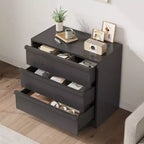 Commode 3/4 tiroirs pour chambre à coucher, table de chevet 3 tiroirs avec grand rangement, petite table d'appoint moderne pour entrée avec tiroirs de rangement