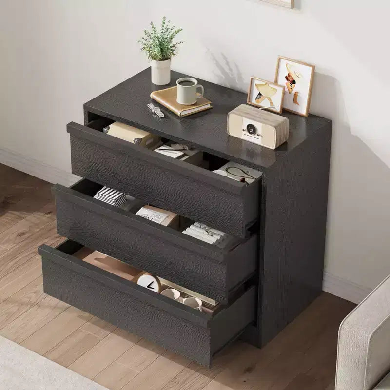 3/4Drawer Dresser for Bedroom, Nightstand 3 Chest of Drawers with Large Storage, Small Modern Bedside End Table Drawer Organizer for Entryway