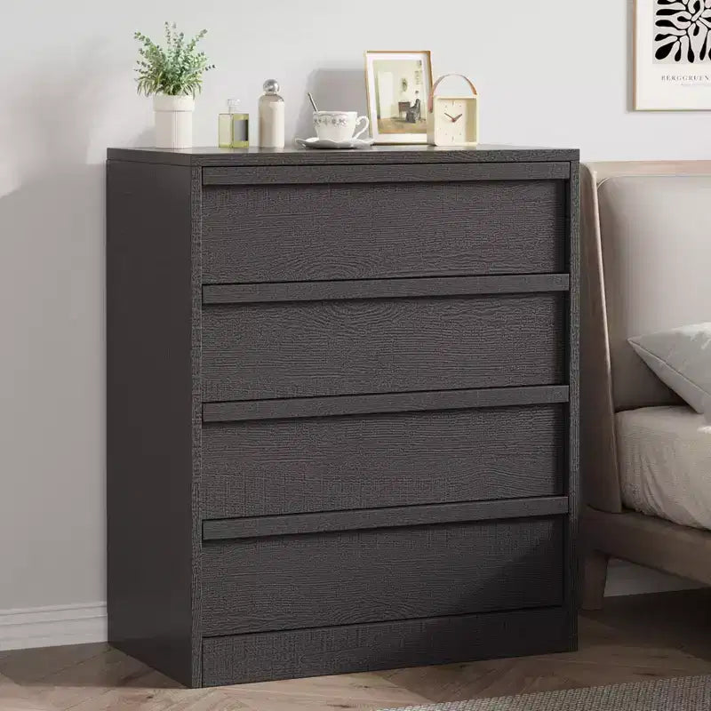 3/4Drawer Dresser for Bedroom, Nightstand 3 Chest of Drawers with Large Storage, Small Modern Bedside End Table Drawer Organizer for Entryway