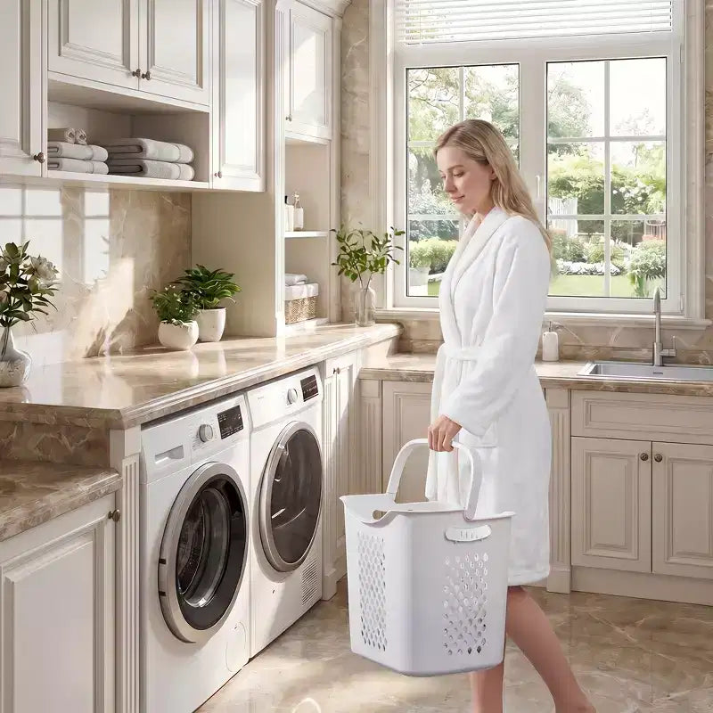 White 4-Tier Rolling Laundry Sorter with Removable Baskets & Wheels, Laundry Storage Organizer Cart for Bathroom Laundry Room