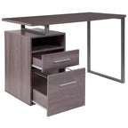 Bureau avec deux tiroirs et cadre métallique