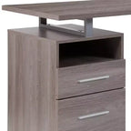 Bureau avec deux tiroirs et cadre métallique