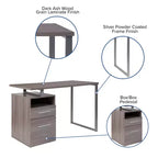 Bureau avec deux tiroirs et cadre métallique