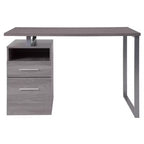 Bureau avec deux tiroirs et cadre métallique