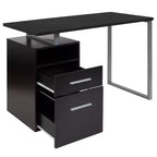 Bureau avec deux tiroirs et cadre métallique
