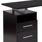 Bureau avec deux tiroirs et cadre métallique