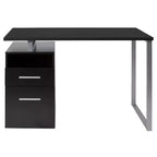Bureau avec deux tiroirs et cadre métallique