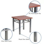 Table d'appoint stratifiée avec cadre en acier