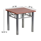 Table d'appoint stratifiée avec cadre en acier
