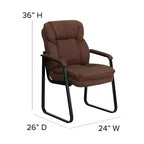 Fauteuil de réception exécutif avec support lombaire et piètement luge