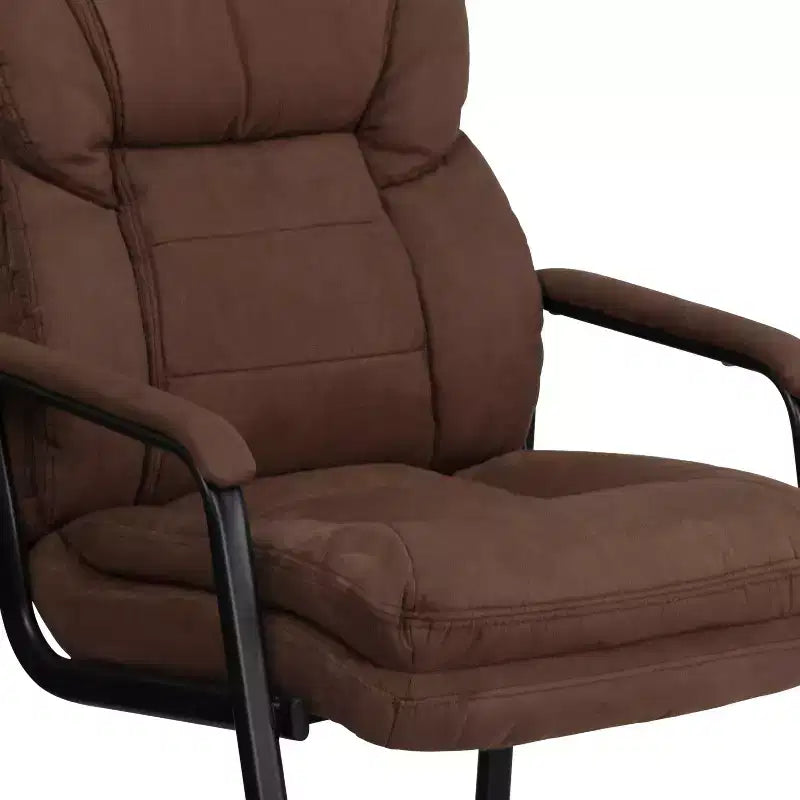 Executive Side Reception Chair with Lumbar Support and Sled Base