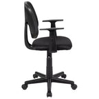Chaise de bureau ergonomique pivotante en maille filet mi-dossier avec dossier et accoudoirs réglables