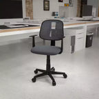 Chaise de bureau ergonomique pivotante en maille filet mi-dossier avec dossier et accoudoirs réglables