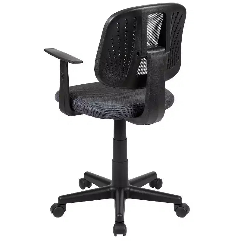 Mid-Back Mesh Swivel Task Office Chair with Pivot Back and Arms