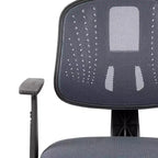 Chaise de bureau ergonomique pivotante en maille filet mi-dossier avec dossier et accoudoirs réglables