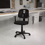 Chaise de bureau ergonomique pivotante en maille filet mi-dossier avec dossier et accoudoirs réglables