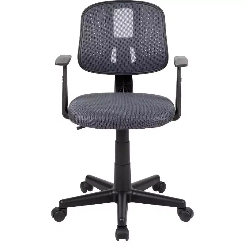 Mid-Back Mesh Swivel Task Office Chair with Pivot Back and Arms