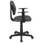 Chaise de bureau ergonomique pivotante en maille filet mi-dossier avec dossier et accoudoirs réglables