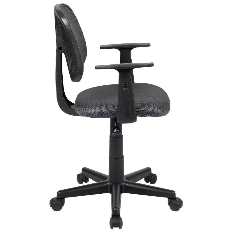 Mid-Back Mesh Swivel Task Office Chair with Pivot Back and Arms