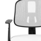 Chaise de bureau ergonomique pivotante en maille filet mi-dossier avec dossier et accoudoirs réglables