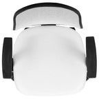 Chaise de bureau ergonomique pivotante en maille filet mi-dossier avec dossier et accoudoirs réglables