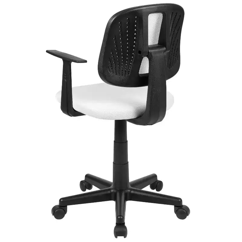 Mid-Back Mesh Swivel Task Office Chair with Pivot Back and Arms