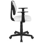 Chaise de bureau ergonomique pivotante en maille filet mi-dossier avec dossier et accoudoirs réglables