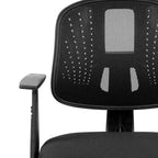 Chaise de bureau ergonomique pivotante en maille filet mi-dossier avec dossier et accoudoirs réglables