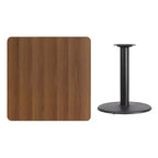 Dessus de table laminé carré de 36 po avec base de table ronde de 24 po de hauteur