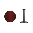 Plateau de table stratifié rond de 60 cm avec pied de table rond de 45 cm de hauteur