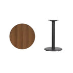 Plateau de table stratifié rond de 60 cm avec pied de table rond de 45 cm de hauteur