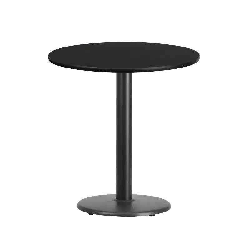 24 Round Laminate Table Top with 18 Round Table Height Base