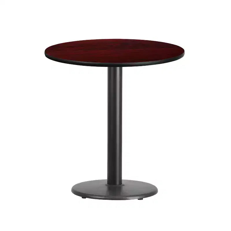 24 Round Laminate Table Top with 18 Round Table Height Base