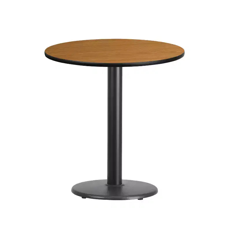 24 Round Laminate Table Top with 18 Round Table Height Base