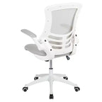 Chaise de bureau ergonomique pivotante en maille à dossier mi-haut avec accoudoirs relevables