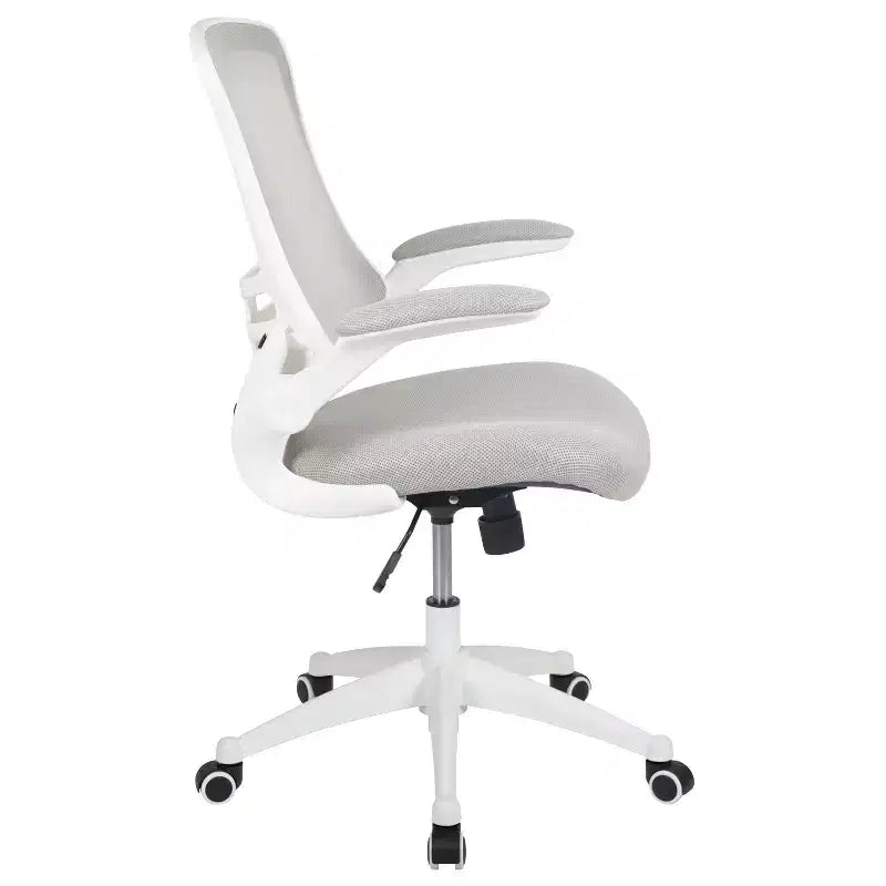 Mid-Back Mesh Swivel Ergonomic Task Office Chair with Flip-Up Arms