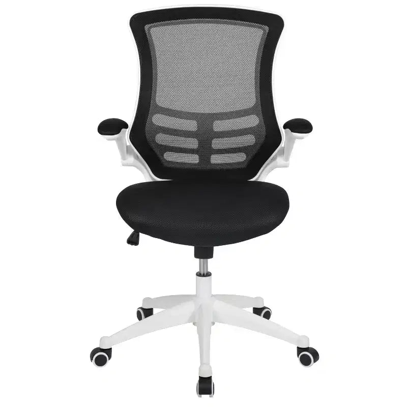 Mid-Back Mesh Swivel Ergonomic Task Office Chair with Flip-Up Arms