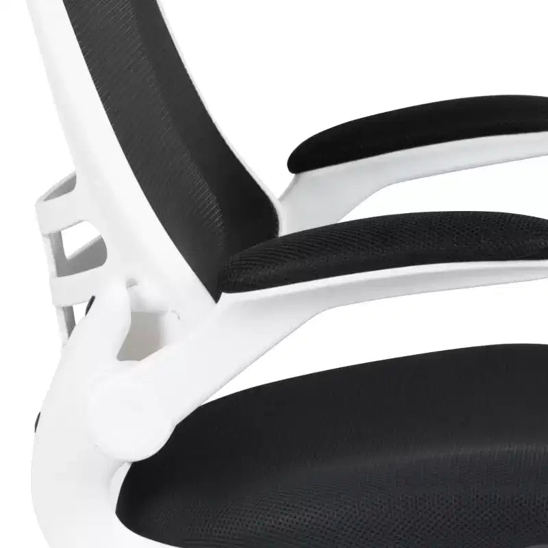 Mid-Back Mesh Swivel Ergonomic Task Office Chair with Flip-Up Arms