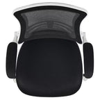 Chaise de bureau ergonomique pivotante en maille à dossier mi-haut avec accoudoirs relevables